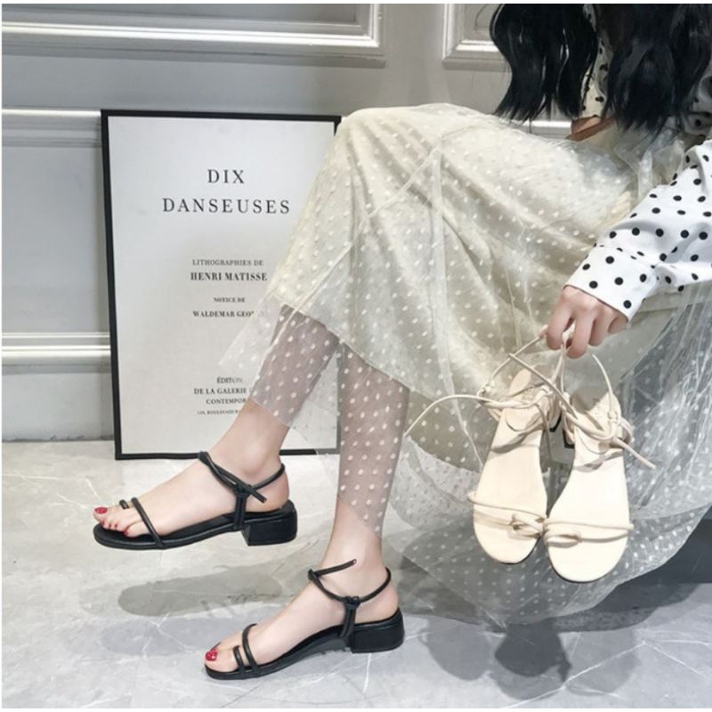 Gót bigsize xỏ ngón quai hậu cột nơ 35-45