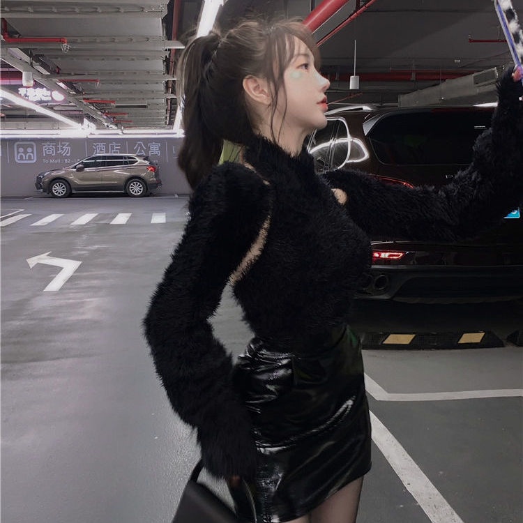 Áo Khoác Len Dệt Kim Mềm Mại Dáng Ngắn Phong Cách Phương Tây Thời Trang Xuân Thu Cho Nữ