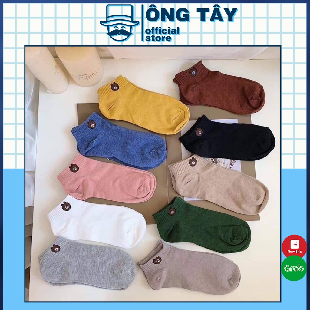 Set 10 đôi tất gấu cổ ngắn