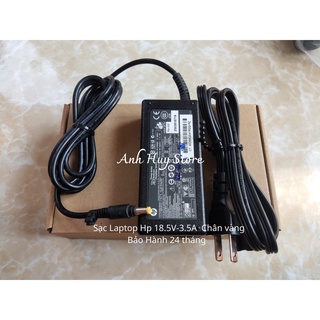 Sạc laptop hp 18.5v-3.5a 65w chân vàng dùng cho hp dv2000 dv4000 510 530 6820s dv1000 6530s dv1300 dv1400 dv1500 dv5000