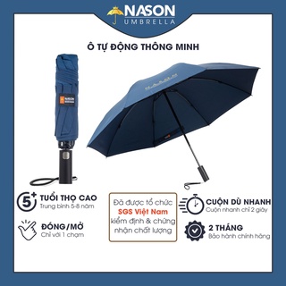 Dù che mưa gấp gọn Nason Umbrella, ô dù gấp gọn che nắng che mưa chống tia UV, ô tự động 2 chiều gấp ngược cao cấp