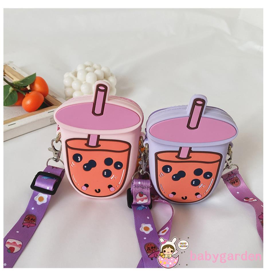 Túi đeo chéo hình ly nước dễ thương cho bé gái