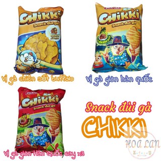 Snack đùi gà chikki với 3 hương vị gói 38g