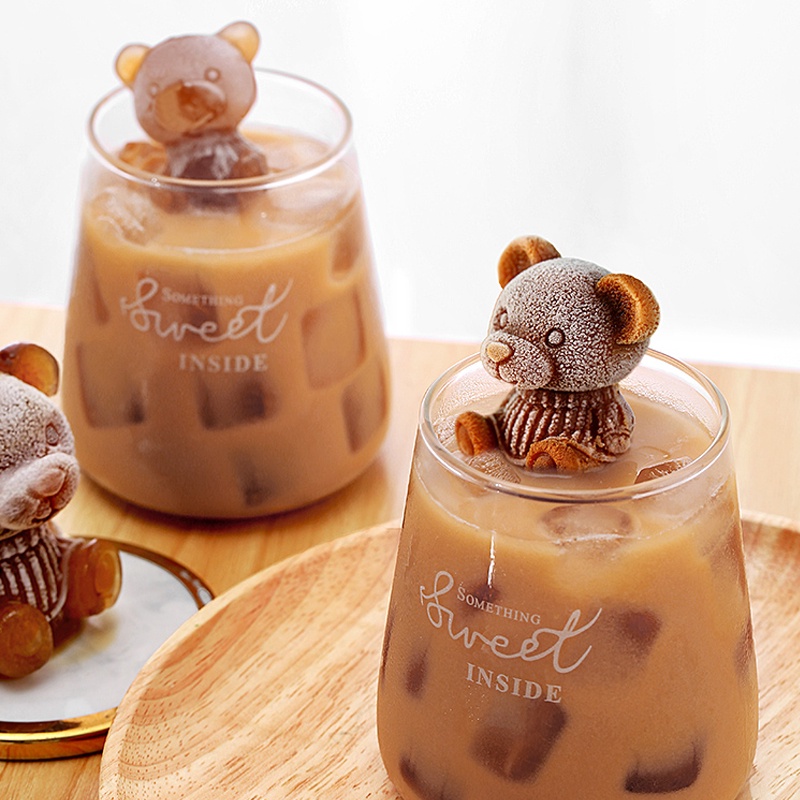 Khuôn Silicone Làm Đá Viên Hình Gấu 3D