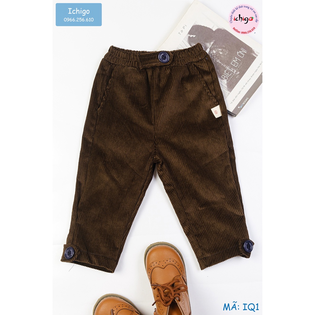 ZQ2 - Quần nhung cúc cá cho bé trai bé gái chất nhung tăm Hàn cao cấp - Zang Tote