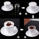 Coffee stencils - Bộ khuôn rắc bột tạo hình cappucino latte art | Bộ gồm 16 khuôn hình khác nhau,Chất liệu: Nhựa PP|