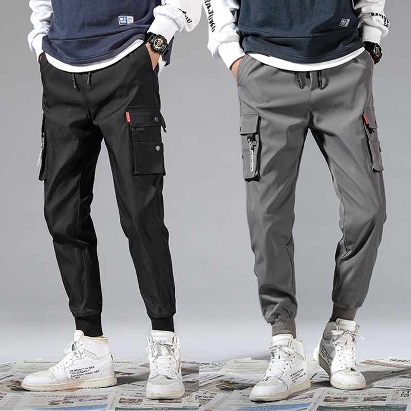 Quần Jogger Màu Đen Phong Cách Quân Đội Cho Nam