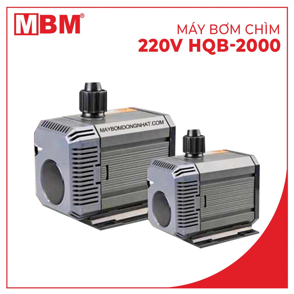 [XẢ KHO 3 NGÀY][NHẬP MÃ GIẢM NGAY 5%]Máy bơm chìm hồ cá 220V 24W HQB-2000 - hỗ trợ kỹ thuật trọn đời