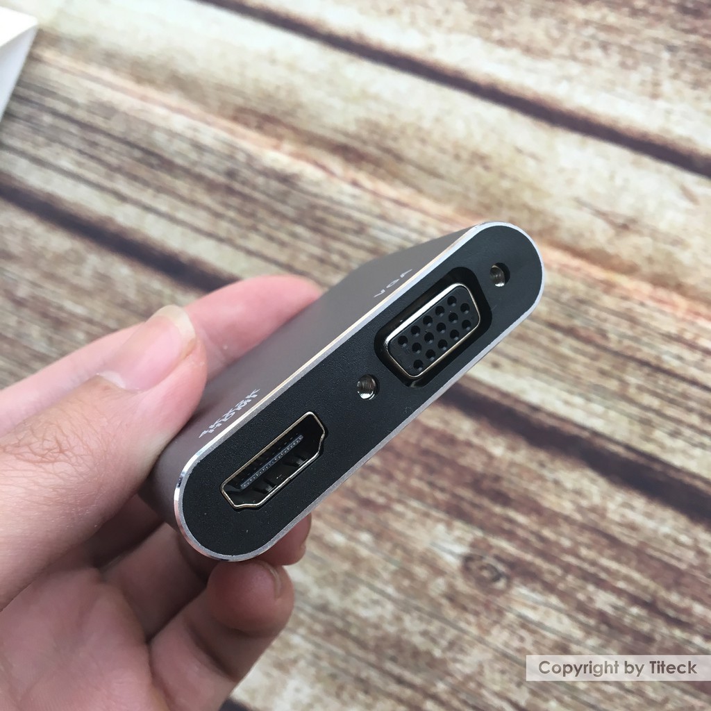 Cáp chuyển USB Type C to HDMI và VGA UtraHD 4K