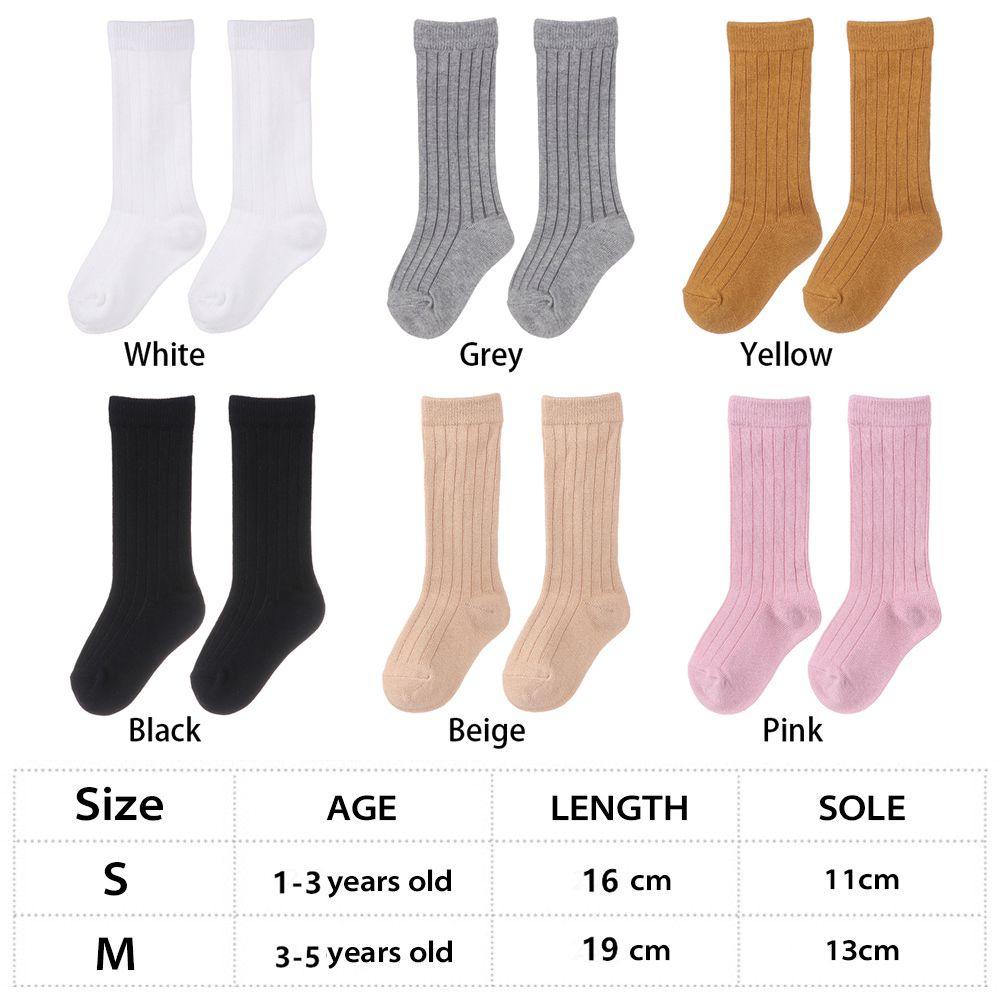 Vớ Cotton Dài Màu Kẹo Ngọt MIHAN1 Dành Cho Bé