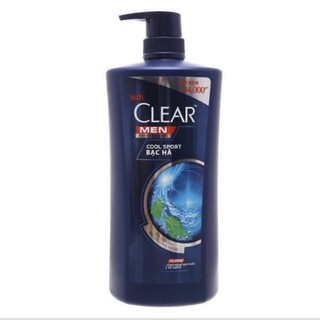 dầu gội clear men mát lạnh bạc hà 900g( màu đen)