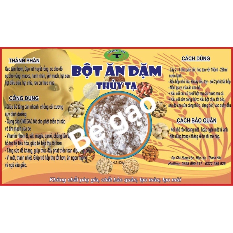 Bột ăn dặm-Cháo hạt vỡ cho bé ăn dặm