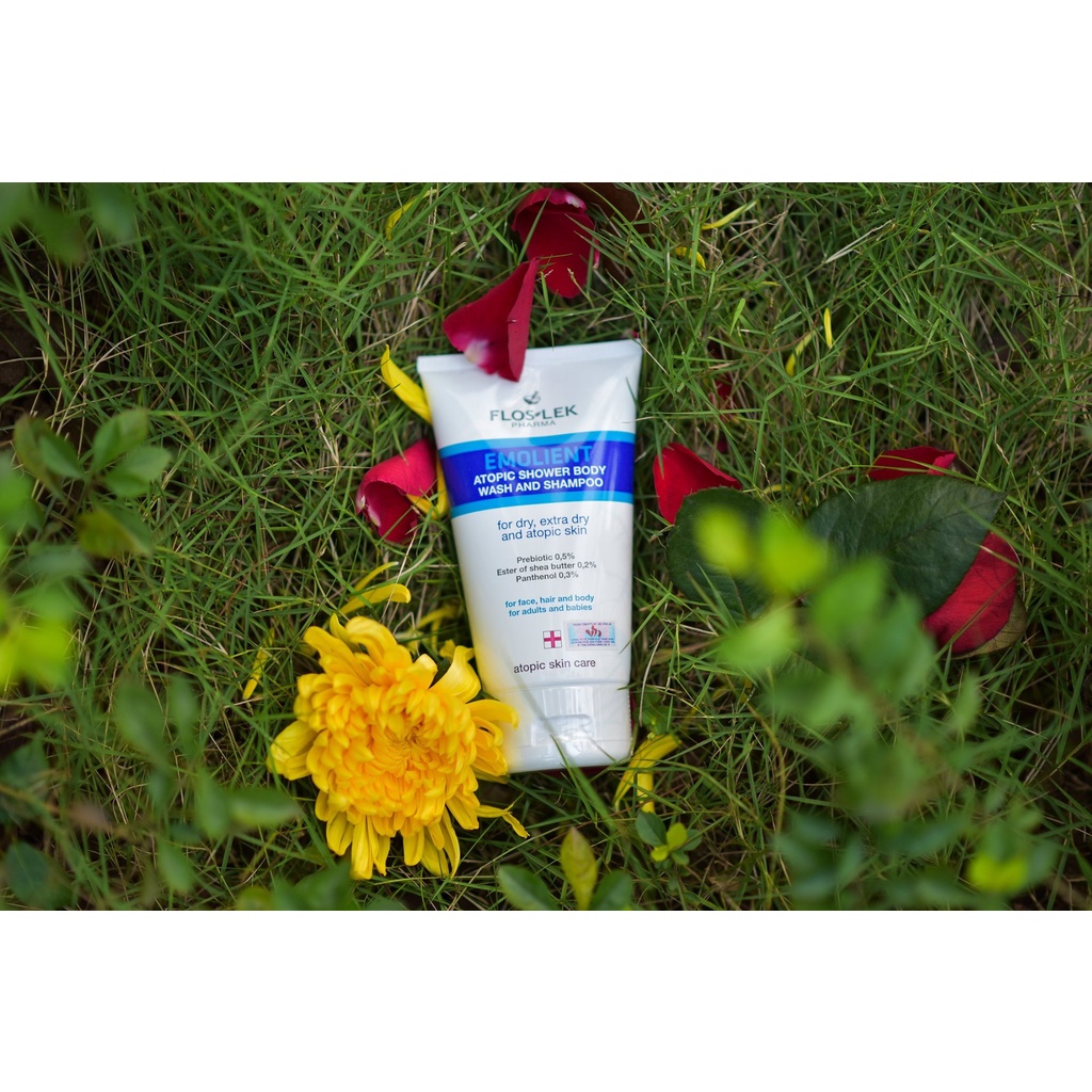 HÀNG NHẬP KHẨU - Dầu Gội Và Sữa Tắm Floslek Atopic Shower Body Wash And Shapoo Dành Cho Viêm Da Cơ Địa Cả Trẻ Em 150ml