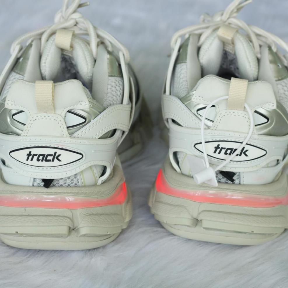 GIẦY THỂ THAO SNEAKERS NAM NỮ BA LEN TRACK LED MÀU FULL TRẮNG