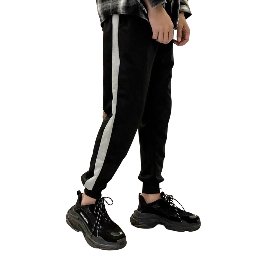Quần nỉ nam Nữ Hàn Quốc kiểu jogger unisex, quần thể thao dài 3 màu