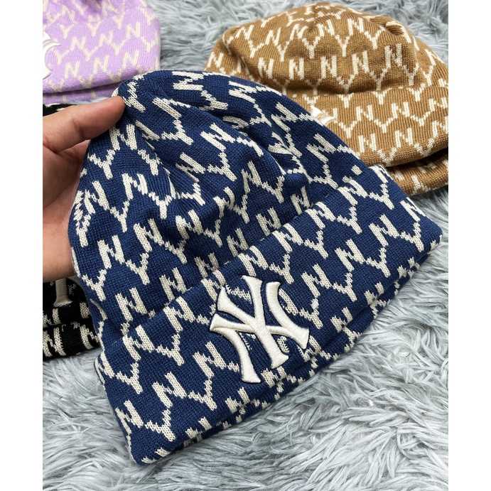 Mũ Len NY Monogram ⚡️ Hàng Xuất Xin ⚡️ Thời Trang Siêu Đẹp