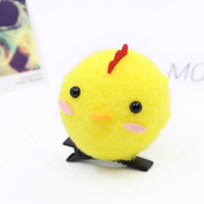 ✨✨Kẹp Tóc Hình Gà Con Ba Chiều Màu Vàng Nhồi Bông Dễ Thương Cho Bé