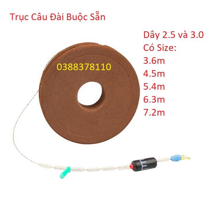 Trục Nâu Buộc Sẵn Chuyên Dùng Câu Đài, Câu Đơn