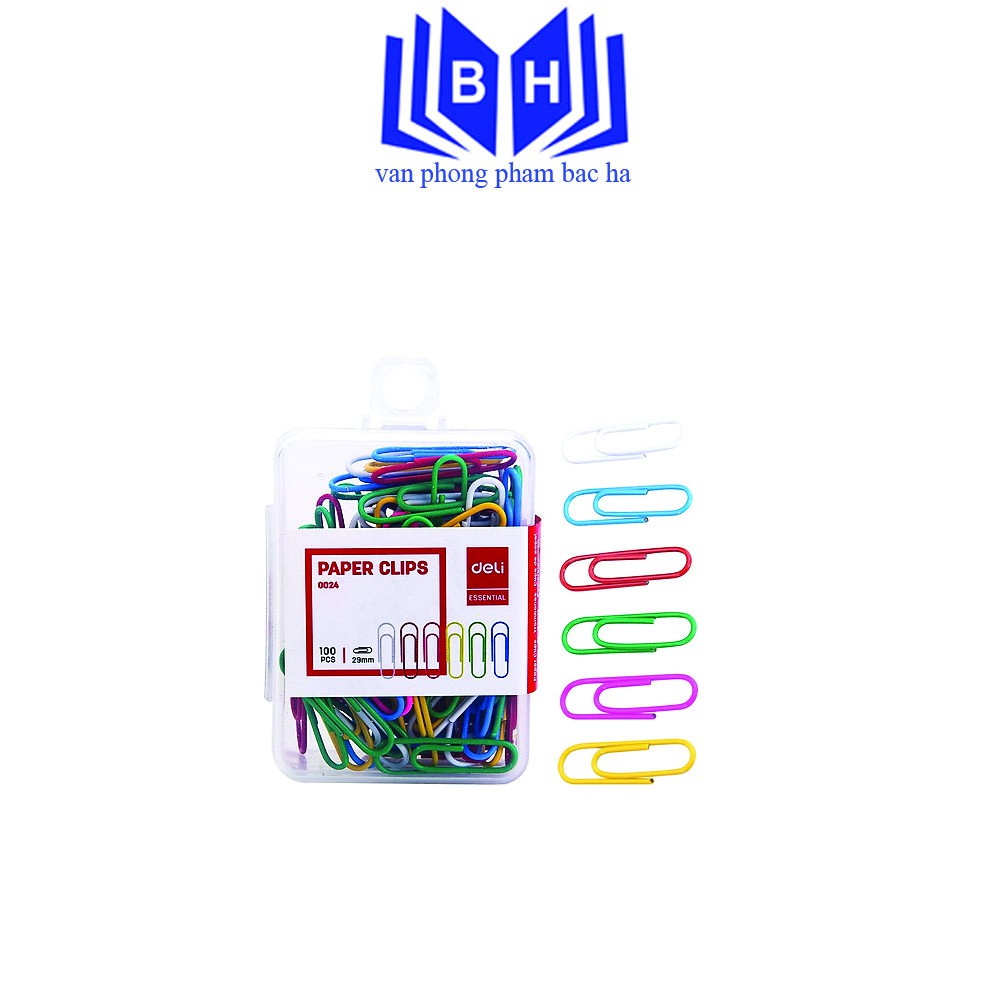 Ghim Vòng Màu Deli E0024 Ghim Cài Màu Cứng Đẹp Dùng Để Định Vị Tài Liệu Theo Từng Phần Nhỏ