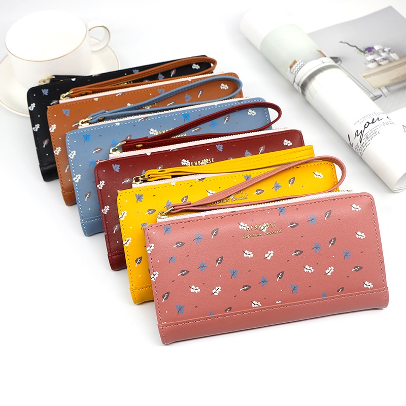 Ví Dài Nữ Có Khóa Kéo Thời Trang Giá Đỡ