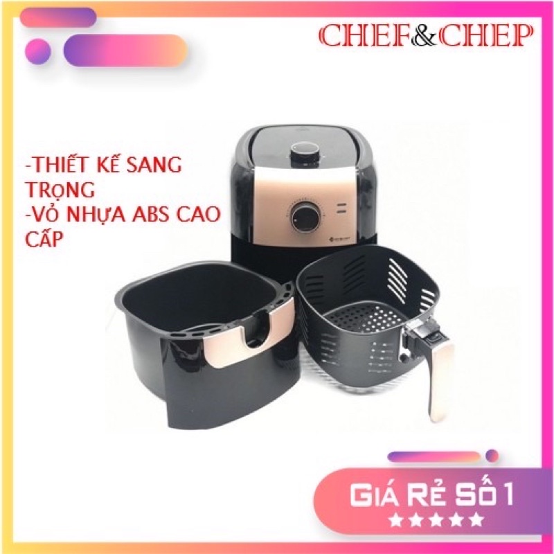 Nồi chiên Không Dầu Chef and Chef 5.5L bảo hành chính hãng 1 năm