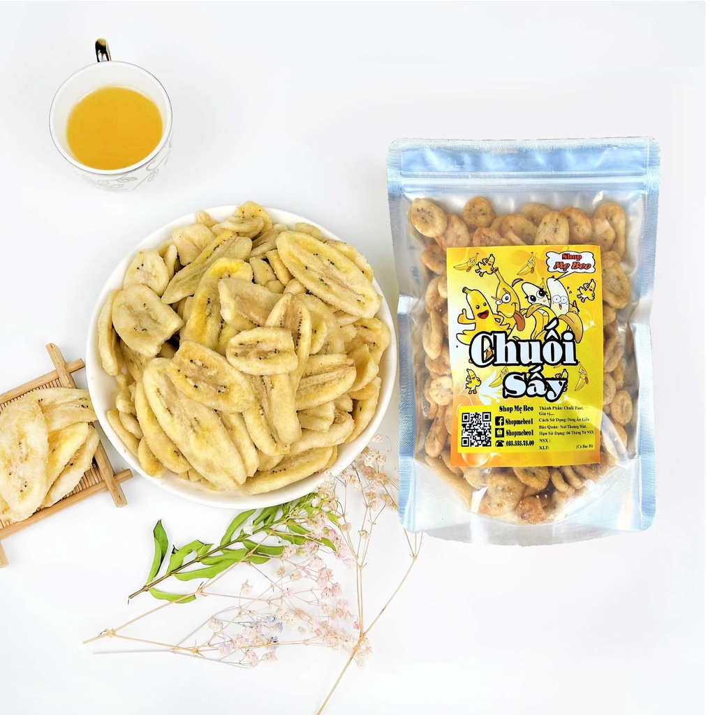 1Kg Chuối Sấy Giòn Nguyên Miếng