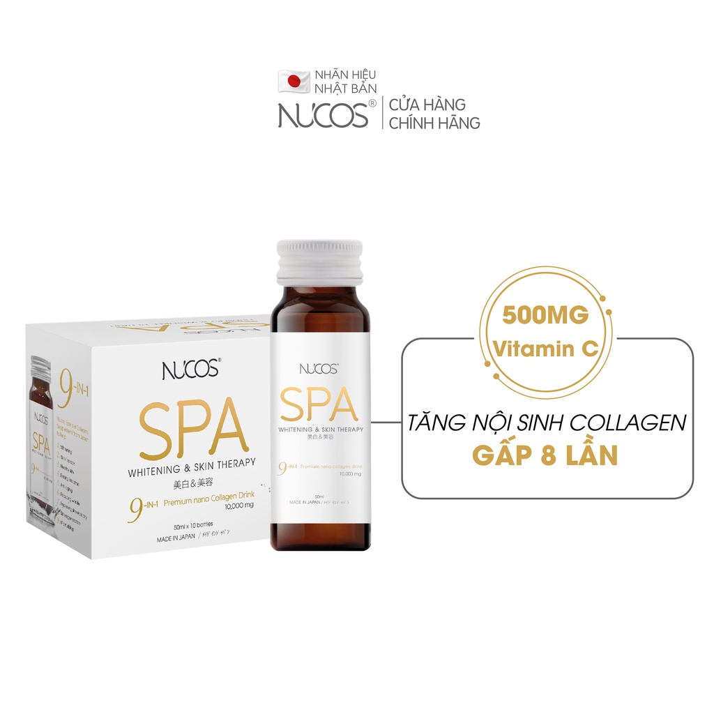 Collagen chống lão hoá căng bóng da Nucos Spa 10000 50ml x 10 chai