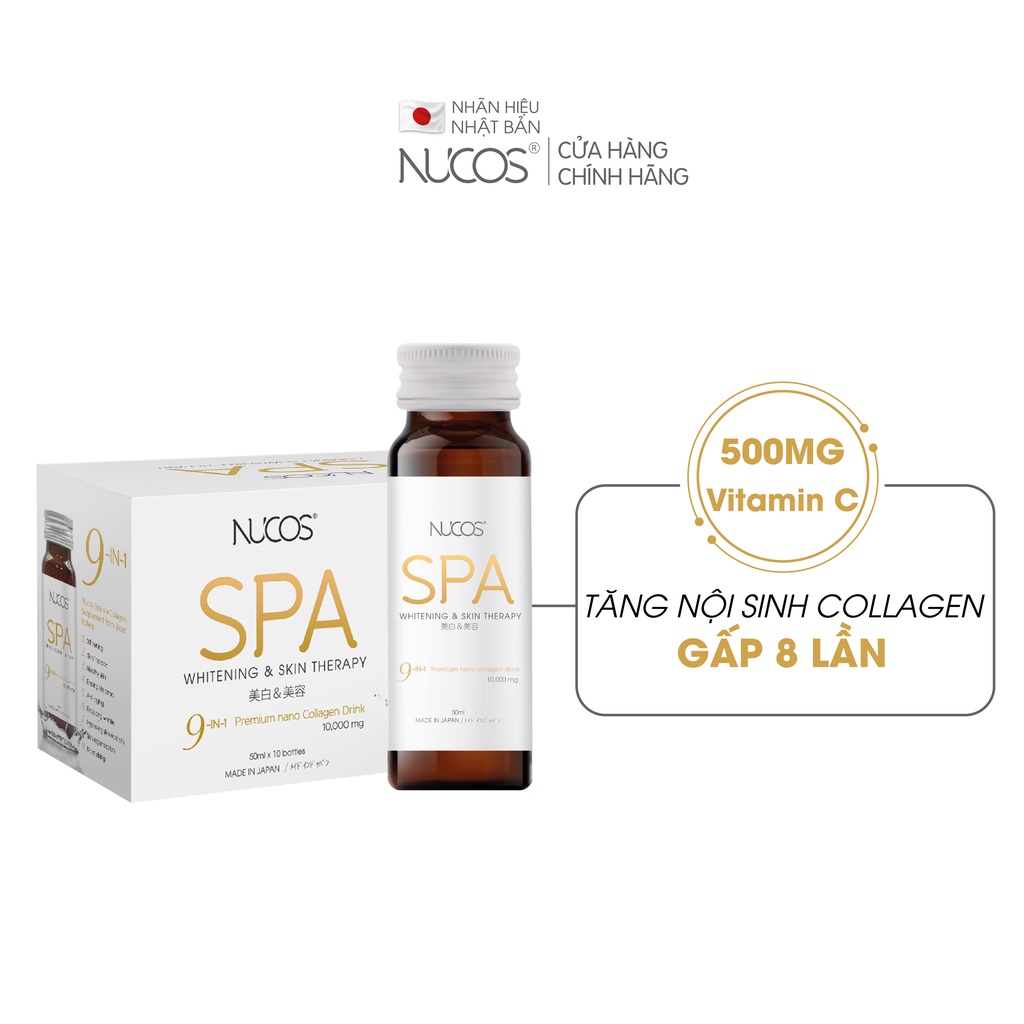 Combo 2 hộp Collagen chống lão hoá căng bóng da Nucos Spa 10000 2x50mlx10 chai