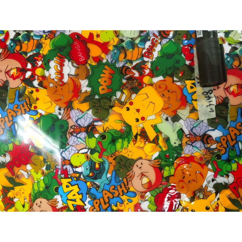 Màng In Chuyển Nước Vân Họa Tiết Pikachu 2 Mét Vuông Khổ 50 (0.5mx4m)