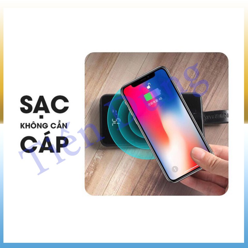 Sạc dự phòng Remax RPP-105 hỗ trợ sạc không dây dòng sạc nhanh 18W dung lượng 10.000mAh chính hãng