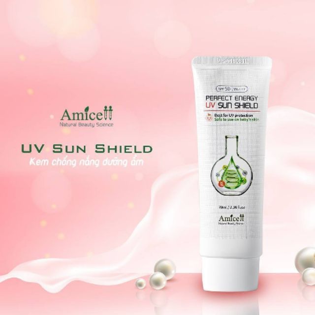 Kem chống nắng AMICELL SPF50+/PA++++ Perfect Energy UV Sun Shield dùng được cho trẻ em 70ml