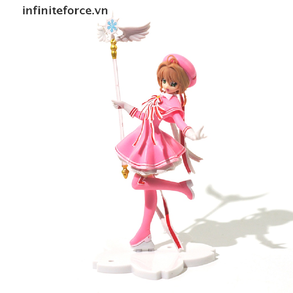 Mô Hình Nhân Vật Anime Thủ Lĩnh Thẻ Bài SAKURA Màu Hồng Dễ Thương Dùng Trang Trí Bánh Kem