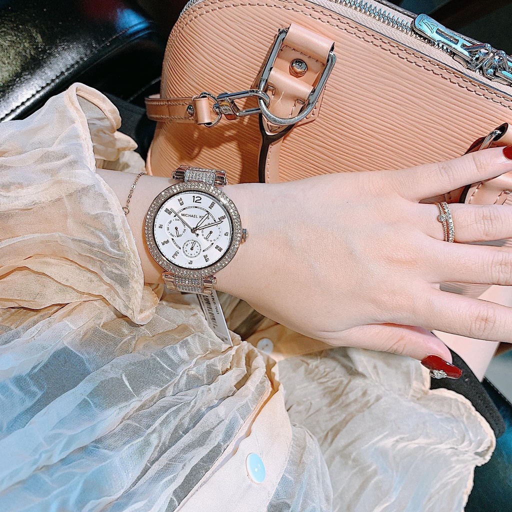 Đồng hồ MK nữ Authentic - Đồng hồ Michael Kors nữ Authentic MK6759 Parker full đá