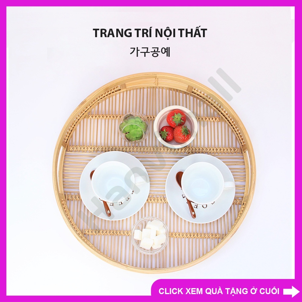 Khay trà chất liệu từ tre