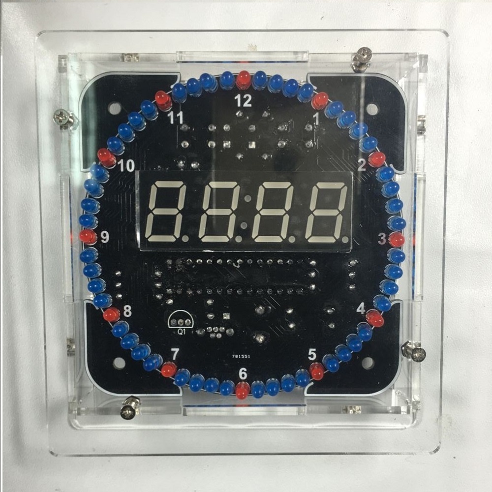 Bộ Đồng Hồ Kiểm Soát Nhiệt Độ DS1302 LED C51 Tự Lắp Ráp