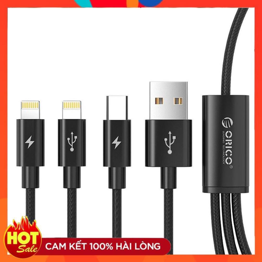 [Chính Hãng] Cáp sạc 3 trong 1 Orico UTS - 12_Hàng chính hãng bảo hành 1 năm