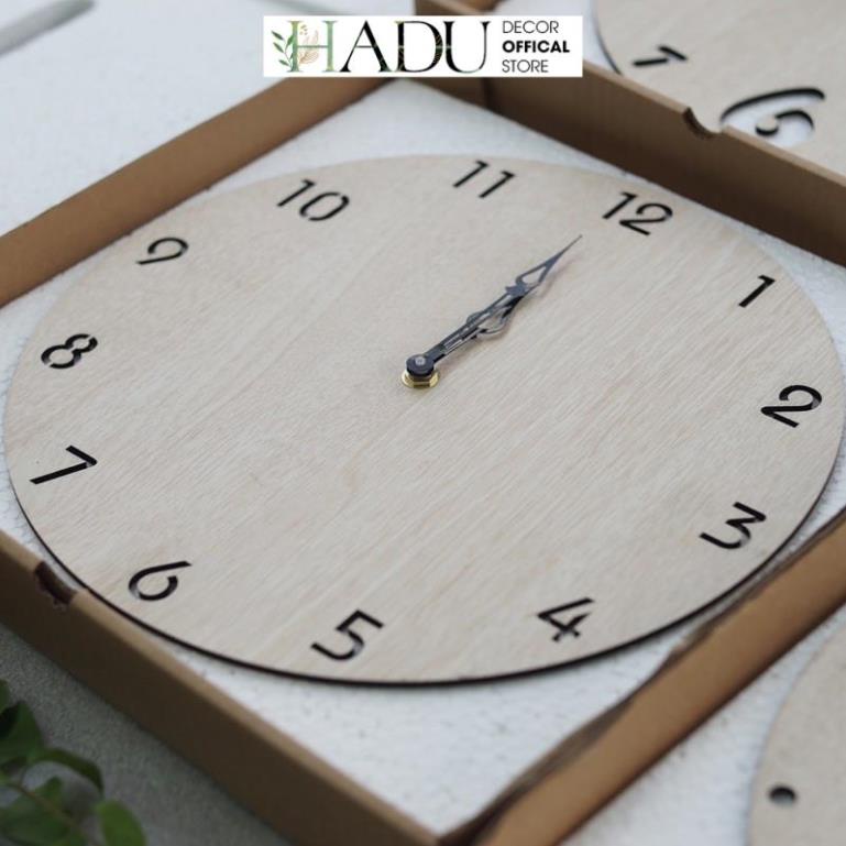 Đồng Hồ Treo Tường Gỗ Decor trang trí nhà cửa tối giản - HaduDecor