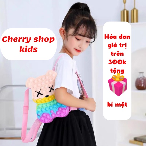 Balo, túi pop it cho bé gái 1-7 tuổi Cherry Đà Nẵng