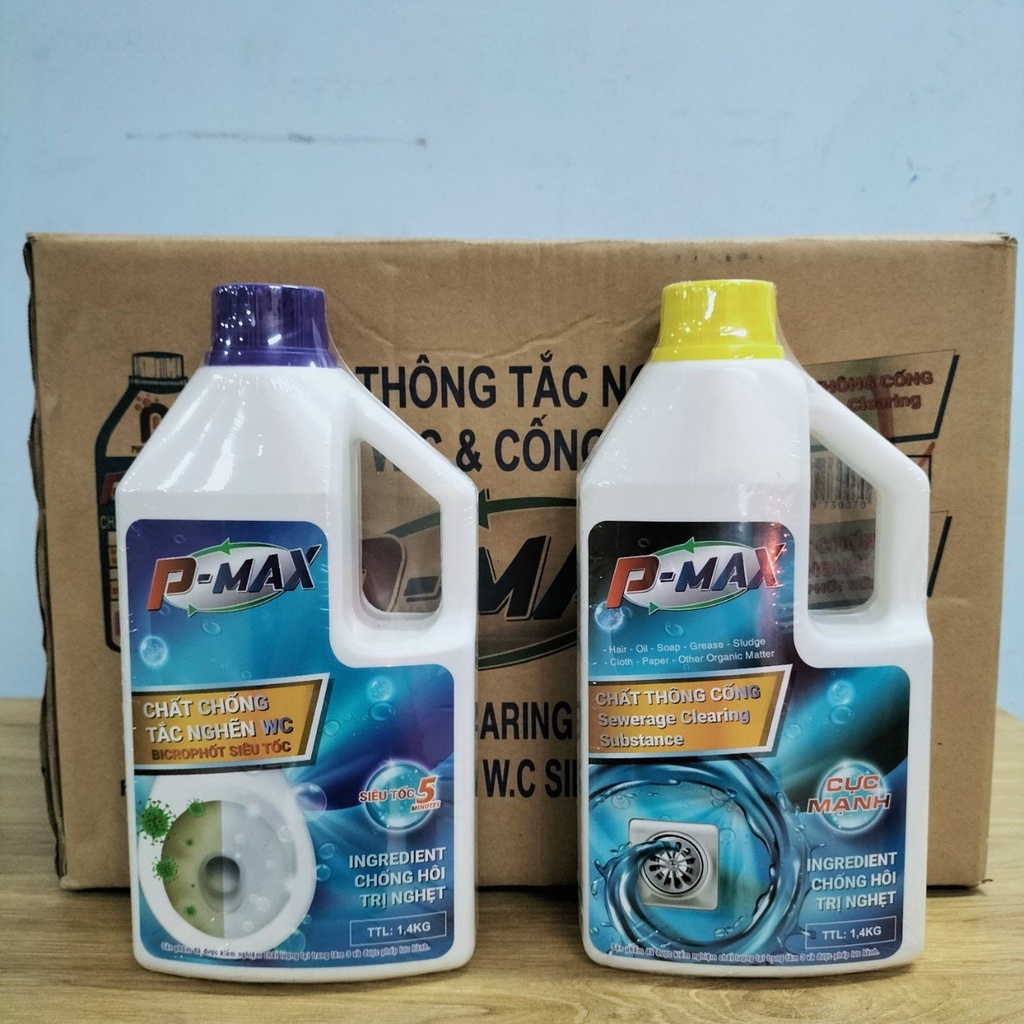 Nước Thông Cống Cực Mạnh/ Thông Cầu Siêu Tốc  P-MAX 1.4 Kg