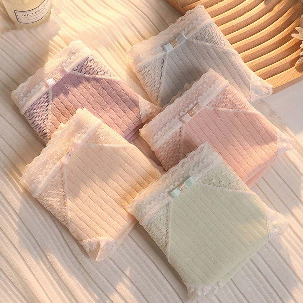 Quần Lót Thoáng Khí Họa Tiết Sọc Gợi Cảm Phong Cách Hàn Quốc Cho Nữ