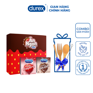 Bộ sản phẩm Durex – Ăn ngon trọn vị (Gồm 4 hộp bao cao su 3 bao/hộp + bộ muỗng nĩa)