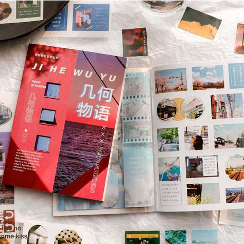 Bộ 20 Tờ Sticker PET Dán Trang Trí Sổ Tay Nhật Ký Sáng Tạo