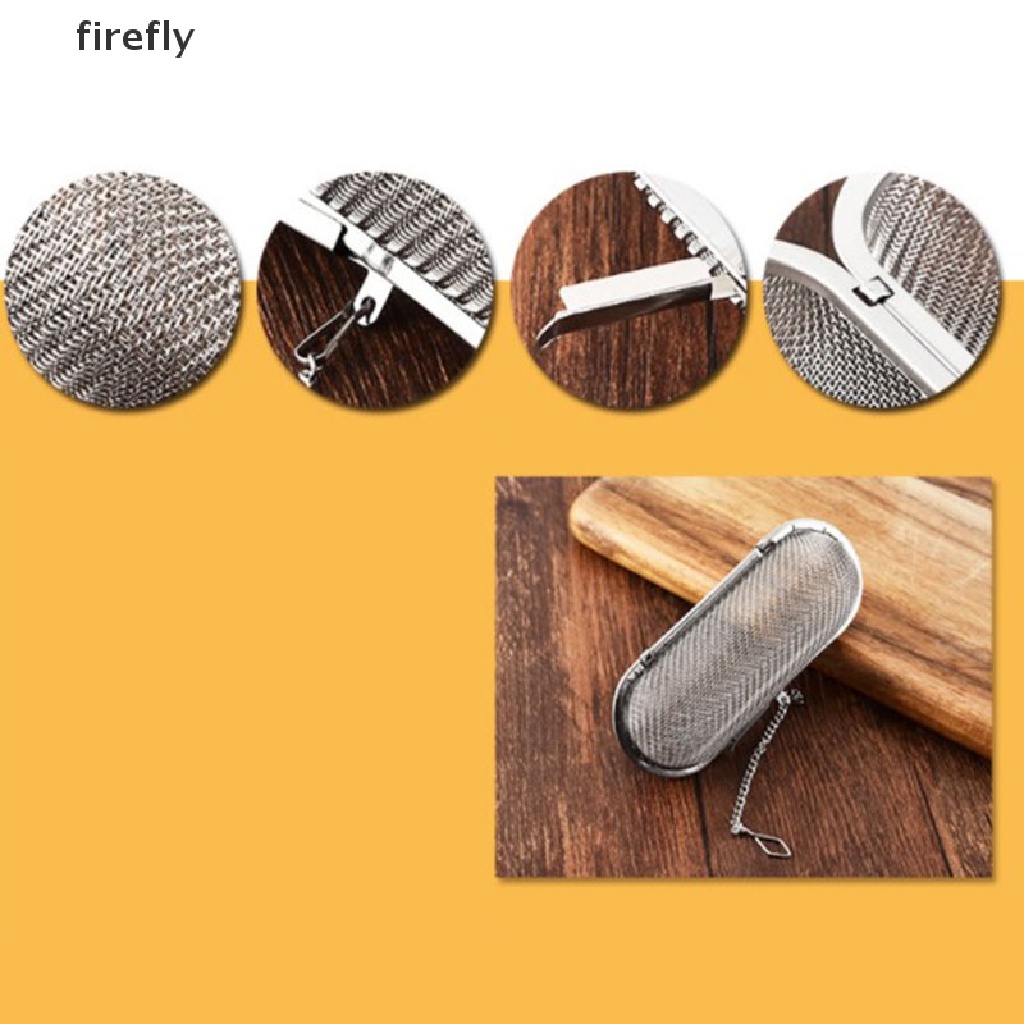 Dụng Cụ Lọc Trà Hình Chữ Nhật Bằng Thép Không Gỉ Có Thể Tái Sử Dụng Kèm Dây Xích