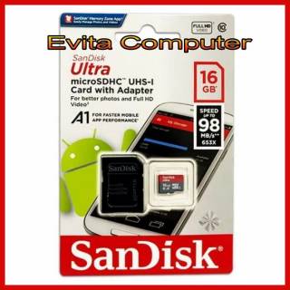 SANDISK Thẻ Nhớ Micro SD Tốc Độ Cao 10 98Mbps 16GB