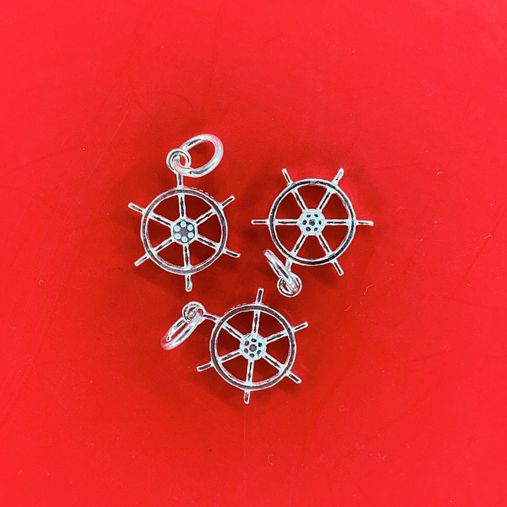 Charm bạc Móc treo bánh lái thuyền - Charm bạc 925 - Mã CB335