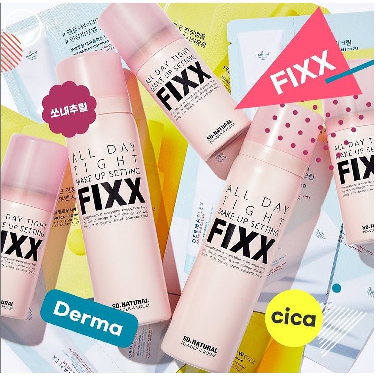 Xịt Nền Trang Điểm So Natural All Day Tight Make Up Setting Fixx 75ml
