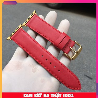 Dây Da Apple Watch Da Bò Màu Đỏ DOHA Series 5/4/3/2/1 38/40/42/44mm