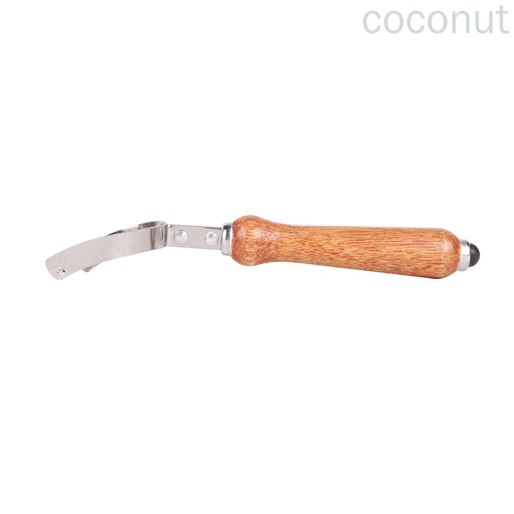 Dụng cụ gọt vỏ củ quả bằng thép không gỉ tay cầm gỗ dành cho nhà bếp