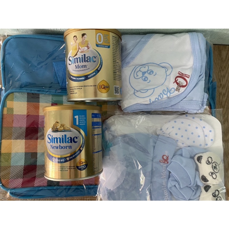 Combo 1 lon Similac Mom Vani+ Similac Newborn tặng trọn gói giỏ xách đi sinh