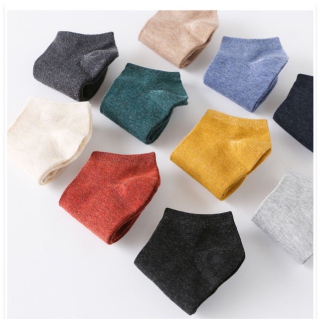 [ SIÊU RẺ ] Tất Nam/Nữ Cotton trơn nhiều màu, thoáng mát ,khử mùi hôi chân